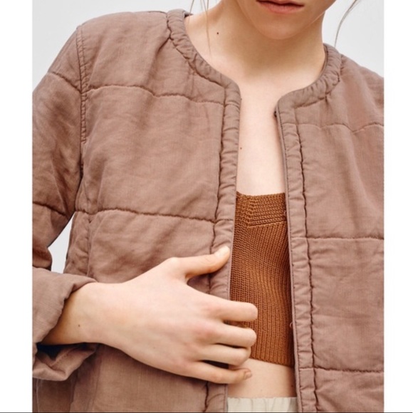 Aritzia Wilfred Linen Puffer Spring/Fall Jacket - Picture 3 of 8